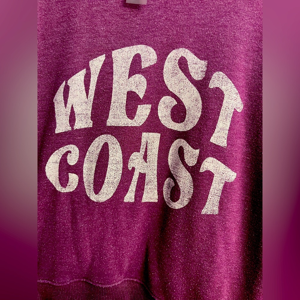 LOFT Lou&Grey West Coast Fluffy Fleece Sweatshirt, Size Medium, Purple Color - Picture 6 of 9